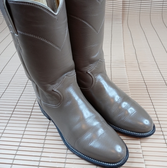 Justin Taupe Classic Roper Boot Lady 5.5 B/ Style - Picture 2 of 10